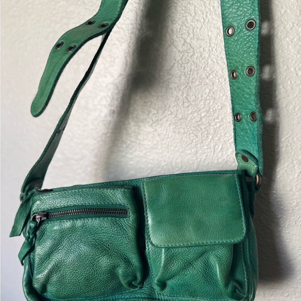 Green Leather Shoulder Bag